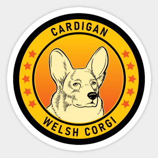 Cardigan Welsh Corgi Dog Portrait Sticker